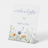 Waterverf Wildflower Trouwkaarten en geschenken Reclamebord Met Voetstuk (Voorkant)