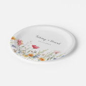 Waterverf Wildflower Trouwpapier Borden Papieren Bordje (Gekanteld)