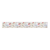 Waterverf Wildflower Tuin Bloemen Meadow Pattern Grosgrain Lint (Voorkant)