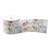 Waterverf Wildflower Tuin Bloemen Meadow Pattern Grosgrain Lint (Spoel)