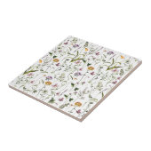 Waterverf Wildflower Tuin Bloemen Patroon Tegeltje (Zijkant)