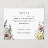 Waterverf Wildflower Tuin Boog Bloemen Bruiloft Informatiekaartje (Voorkant)