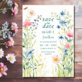 Waterverf Wildflower Tuin Bruiloft Save The Date