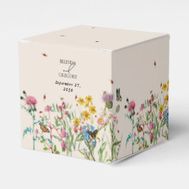 Waterverf Wildflower Tuin & Insecten Bruiloft Bedankdoosjes