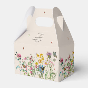Waterverf Wildflower Tuin & Insecten Bruiloft Bedankdoosjes