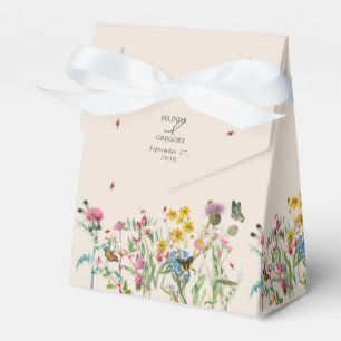 Waterverf Wildflower Tuin & Insecten Bruiloft Bedankdoosjes