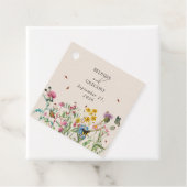 Waterverf Wildflower Tuin & Insecten Bruiloft Bedankjes Labels (In situ)