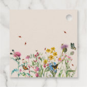 Waterverf Wildflower Tuin & Insecten Bruiloft Bedankjes Labels (Achterkant)
