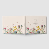 Waterverf Wildflower Tuin & Insecten Bruiloft Gastenboek (Volledig)
