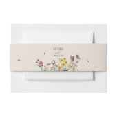 Waterverf Wildflower Tuin & Insecten Bruiloft Uitnodigingen Wikkel (Voorkant Voorbeeld)