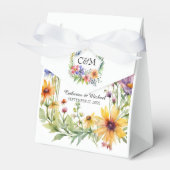 Waterverf Wildflower Tuin Lente Bruiloft Bedankdoosjes (Voorkant Zijde)