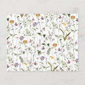 Waterverf Wildflower Tuin Recept Kaart (Achterkant)