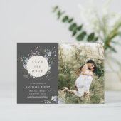 Waterverf Wildflower Twee foto Sla de datum op Kaart (Staand voorkant)