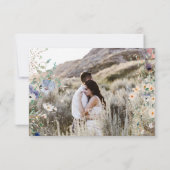 Waterverf Wildflower Twee foto Sla de datum op Kaart (Achterkant)