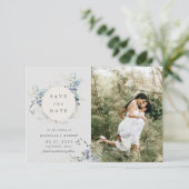 Waterverf Wildflower Twee foto Sla de datum op Kaart (Staand voorkant)