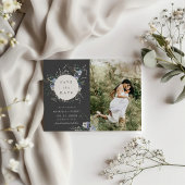 Waterverf Wildflower Twee foto Sla de datum op Kaart