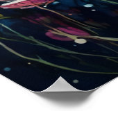 Waterverf Wildflower Veld 1:1 Poster Wall Art (Hoek)