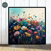 Waterverf Wildflower Veld 1:1 Poster Wall Art