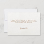 Waterverf Wildflower Vlinder Boho Baby shower Bedankkaart (Achterkant)