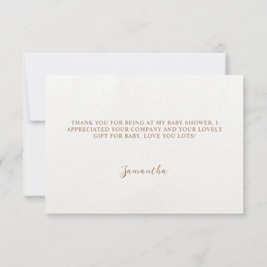 Waterverf Wildflower Vlinder Boho Baby shower Bedankkaart (Achterkant)