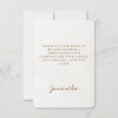 Waterverf Wildflower Vlinder Boho Baby shower Bedankkaart (Achterkant)