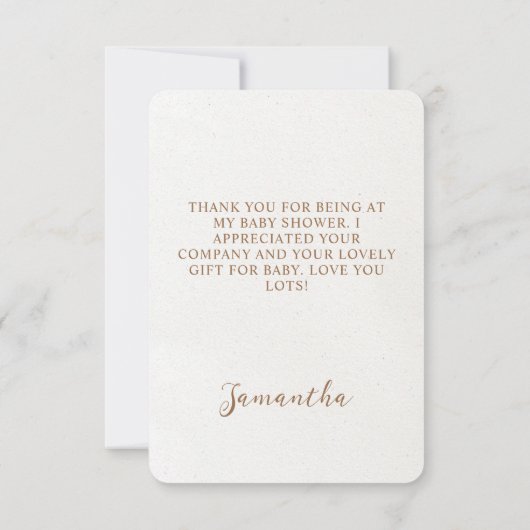 Waterverf Wildflower Vlinder Boho Baby shower Bedankkaart (Achterkant)