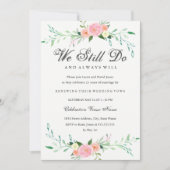 Waterverf Wildflower Vow Renewal Jubileum Kaart (Voorkant)