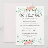 Waterverf Wildflower Vow Renewal Jubileum Kaart (Voorkant / Achterkant)