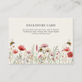 Waterverf Wildflower Vrijgezellenfeest bedoeld om  Informatiekaartje (Voorkant)