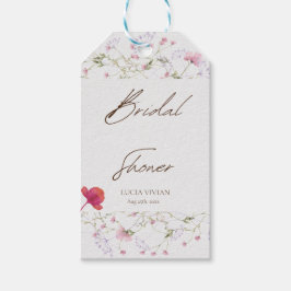 Waterverf Wildflower Vrijgezellenfeest Dank u Cadeaulabel