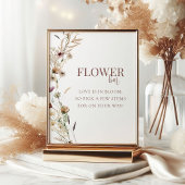 Waterverf Wildflower Vrijgezellenfeest Flower Bar Poster