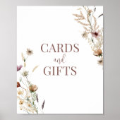 Waterverf Wildflower Vrijgezellenfeest Kaarten & C Poster (Voorkant)