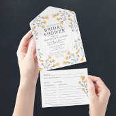 Waterverf Wildflower Vrijgezellenfeest met recept All In One Uitnodiging