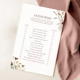 Waterverf Wildflower Vrijgezellenfeest Raad eens w