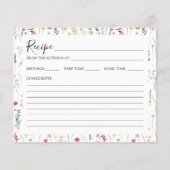 Waterverf Wildflower Vrijgezellenfeest Recept Kaar (Voorkant)