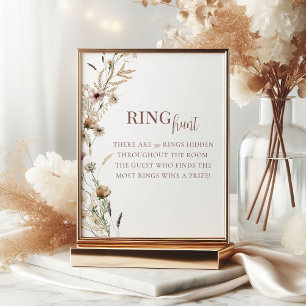 Waterverf Wildflower Vrijgezellenfeest Ring Hunt S Poster