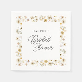 Waterverf Wildflower Vrijgezellenfeest Servet