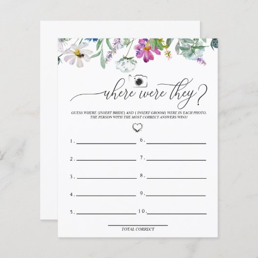 Waterverf Wildflower | Waar waren ze | Spellen (Voorkant / Achterkant)