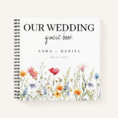 Waterverf Wildflower Weddenschap Notitieboek (Voorkant)