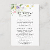 Waterverf Wildflower Weddenschappen Receptietails Informatiekaartje (Voorkant)