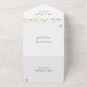 Waterverf Wildflower Wedding All In One Uitnodiging (Buitenkant)