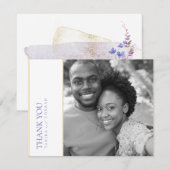 Waterverf Wildflower Wedding Bedankt Peri ID954 (Voorkant / Achterkant)