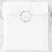 Waterverf Wildflower Wedding Bedankt Peri ID954 Ronde Sticker (Tas)