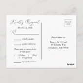 Waterverf Wildflower Wedding Entree Choice RSVP Briefkaart (Achterkant)