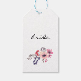 Waterverf Wildflower Wedding Escort Card Cadeaulabel