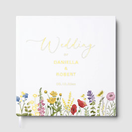 Waterverf Wildflower Wedding Floral Gastenboek