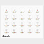 Waterverf Wildflower Wedding Floral Ronde Sticker (Vel)