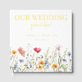 Waterverf Wildflower Wedding Gastenboek