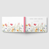 Waterverf Wildflower Wedding Gastenboek (Volledig)