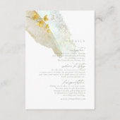 Waterverf Wildflower Wedding - Gold ID954 Informatiekaartje (Voorkant)